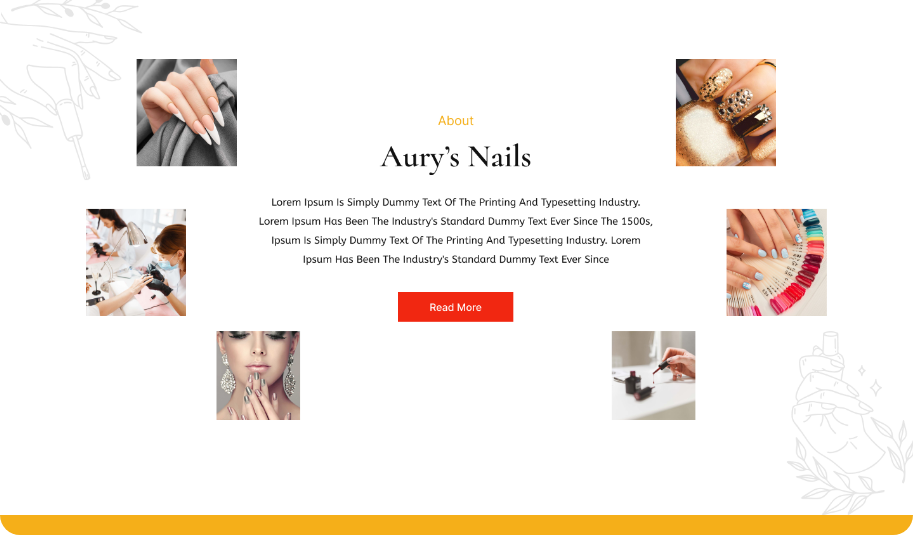Aury's Nails website design