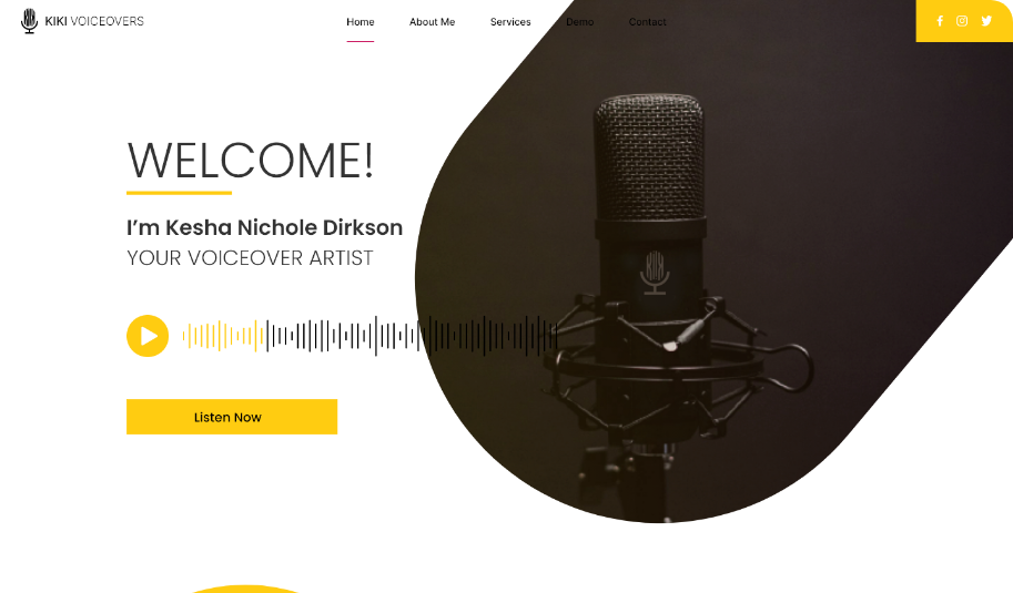 KIKI VoiceOvers website design